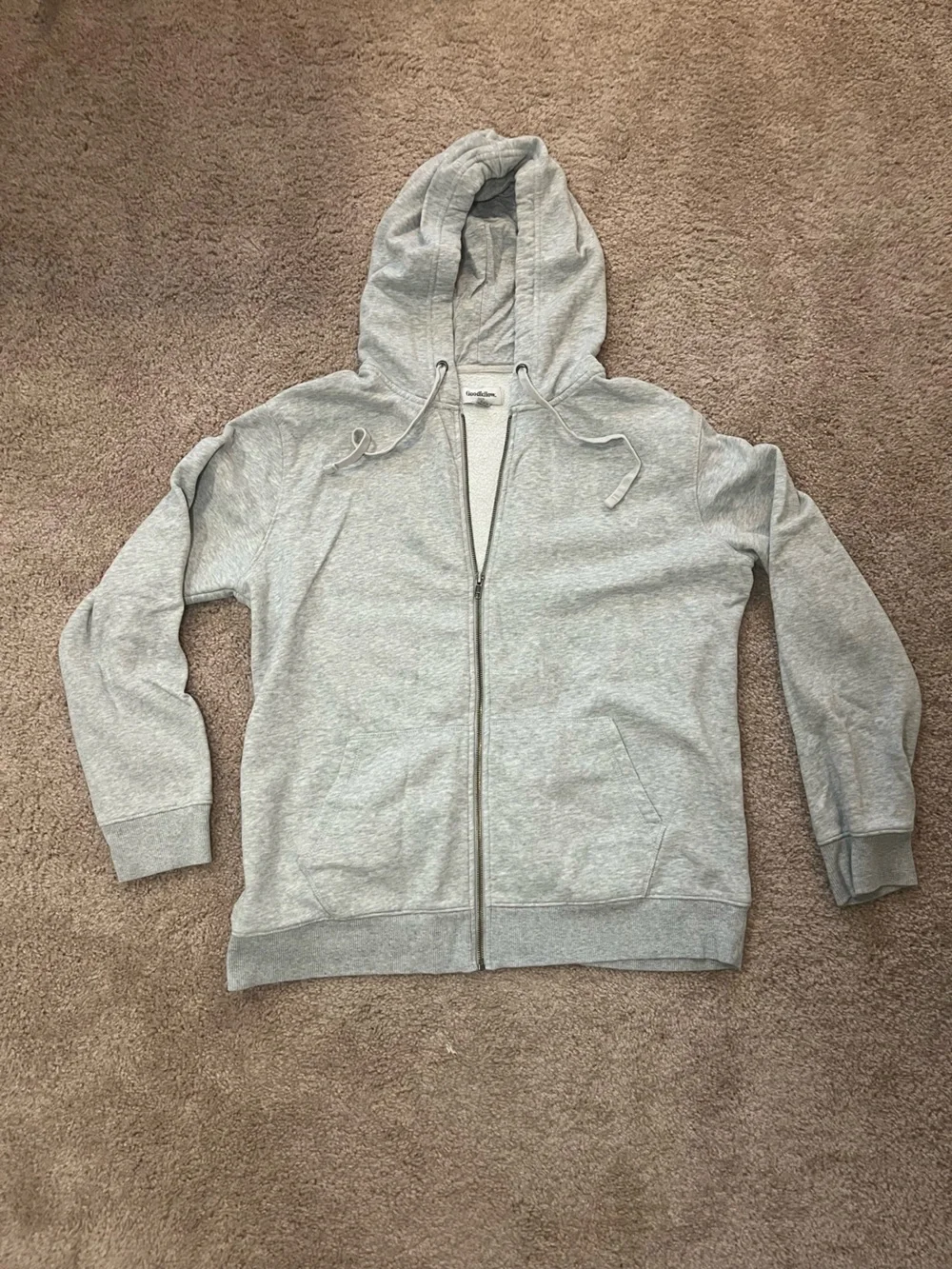 Goodfellow & Co Light Gray Full-Zip Hoodie